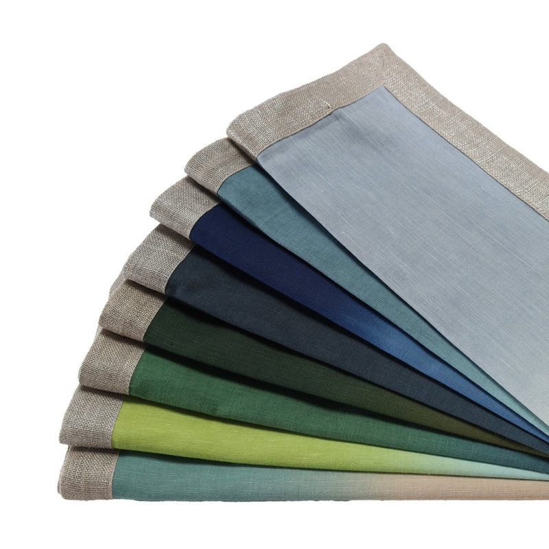 Dip Dye Linen Napkin, Olive/Green