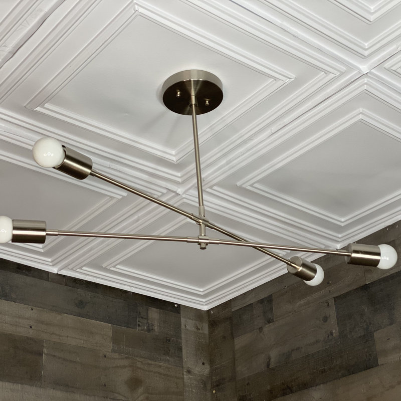 Spaeth 4 - Light Dimmable Sputnik Chandelier, Brushed Nickel