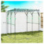 Treillis arqué de jardin en acier 7,3 pi avec filet d'escalade pour légumes et fleurs Outsunny, noir