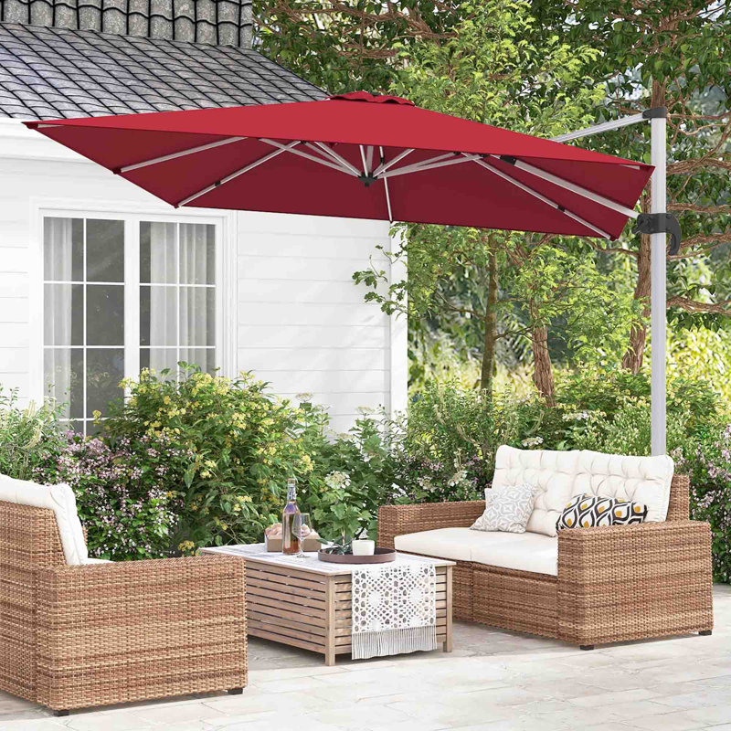 300cm Cantilever Parasol, Wine