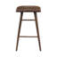 Ensemble de meuble-lavabo brun 5 pièces avec repose-pieds en métal et 4 tabourets
