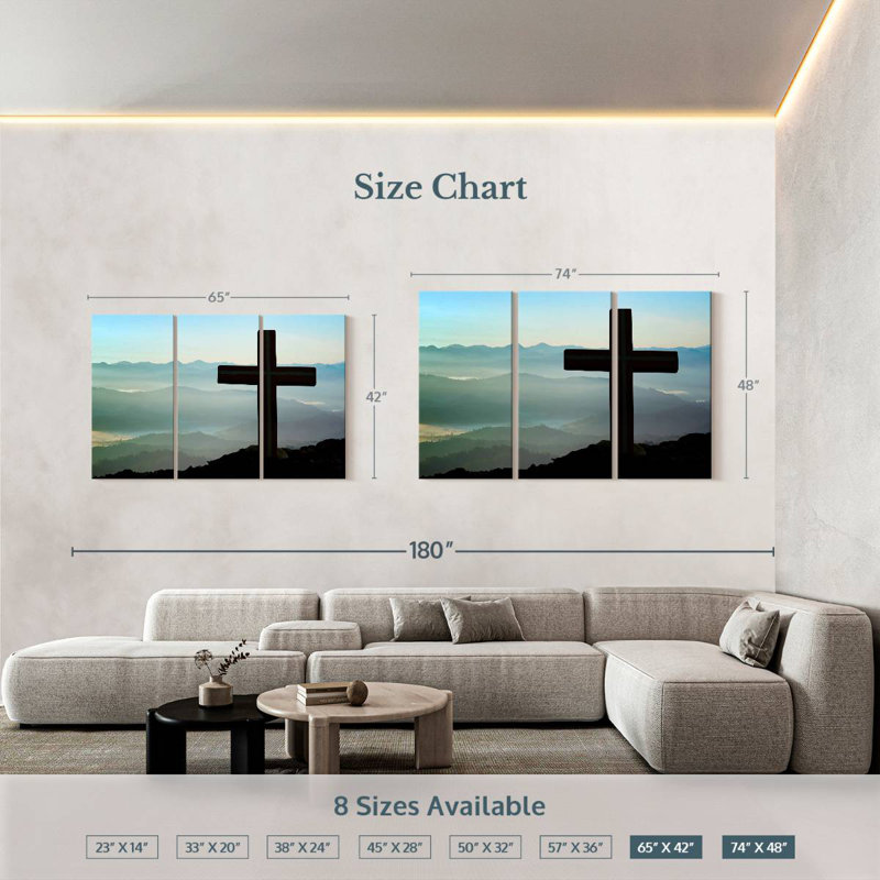 Adella Mountain Cross, 42" H x 65" W