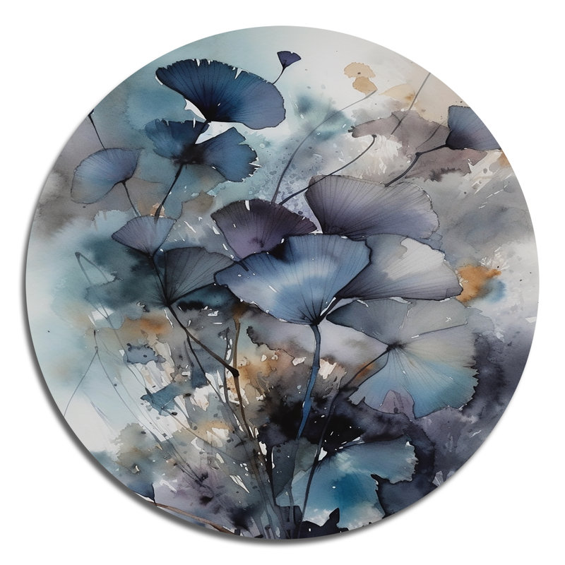 Gebhart - Art floral rond en métal, H 36 po x l 36 po