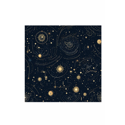 Astronomie et espace avec motif d'étoiles, reproduction d'art moderne sans cadre