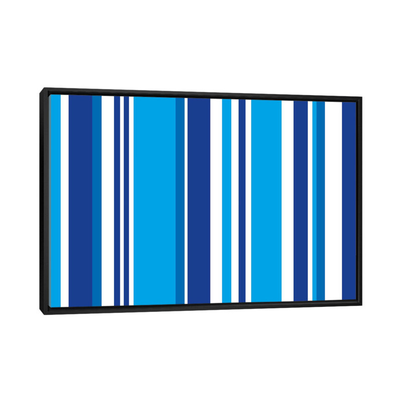 Falsterbo " Striped ", 18" H x 26" W x 1.5" D, No Mat, Black Framed Canvas
