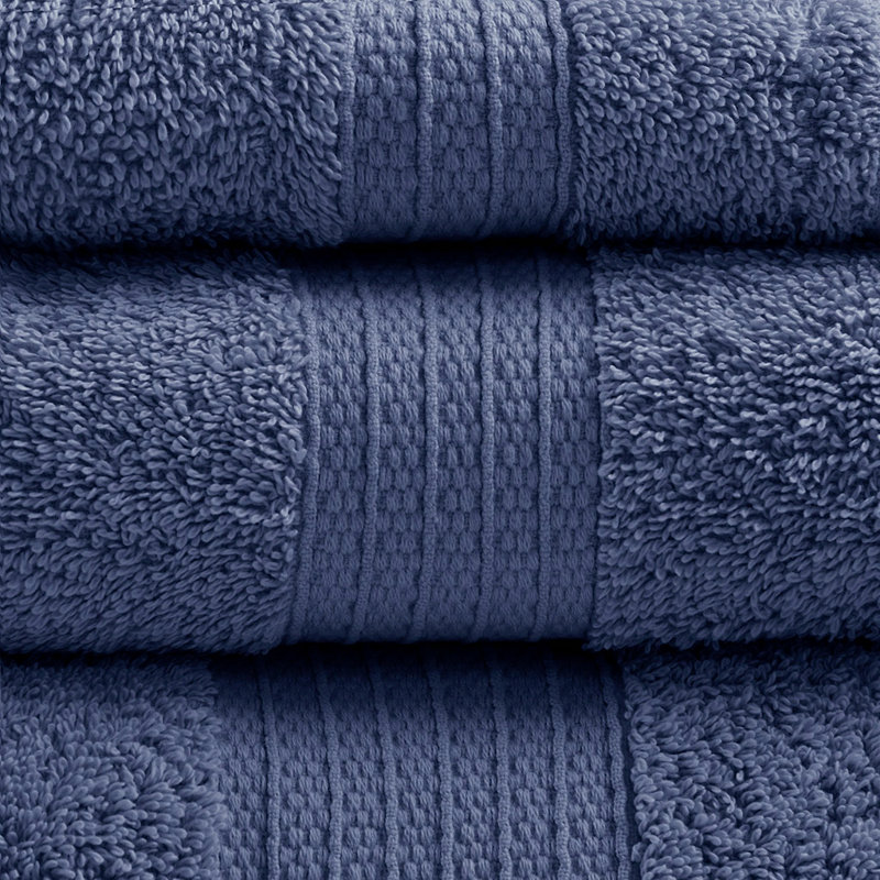 6 Piece Organic Cotton Towel Set, Navy
