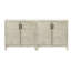 Armoire de rangement rustique polyvalente en bois massif crème
