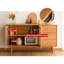 Wave-Shaped Glass Cabinet Door Accent Cabinet