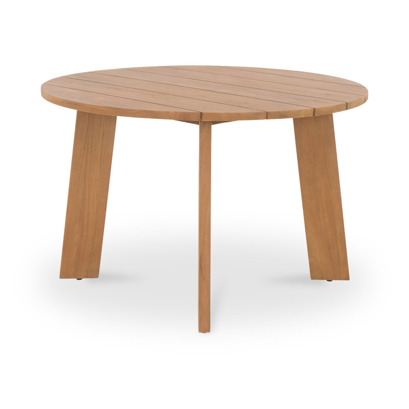 Delta Round Outdoor Dining Table Natural, Natural/Natural
