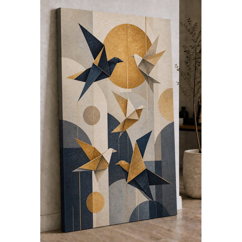 Impression sur toile 24 x 36 pouces, grande œuvre d'art abstraite sur toile géométrique abstraite moderne
