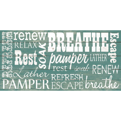 Bath Renew Refresh - Textual Art Print
