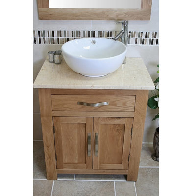 Deese 750 mm Freestanding Single Vanity with Vessel Ceramic Basin