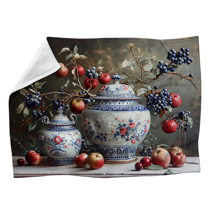 Jeté en céramique Vases, L 50 po x L 60 po