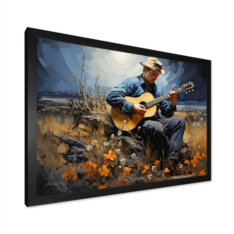 «Afrique Country Serenade I», reproduction sur toile, H 24 po x l 32 po x P 1 po, Cadre photo noir