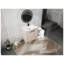 Meuble-lavabo autoportant de 42 po avec lavabo en céramique, finition blanc brillant ou chêne clair, armoire de contreplaqué moderne avec rangement inférieur-129504357