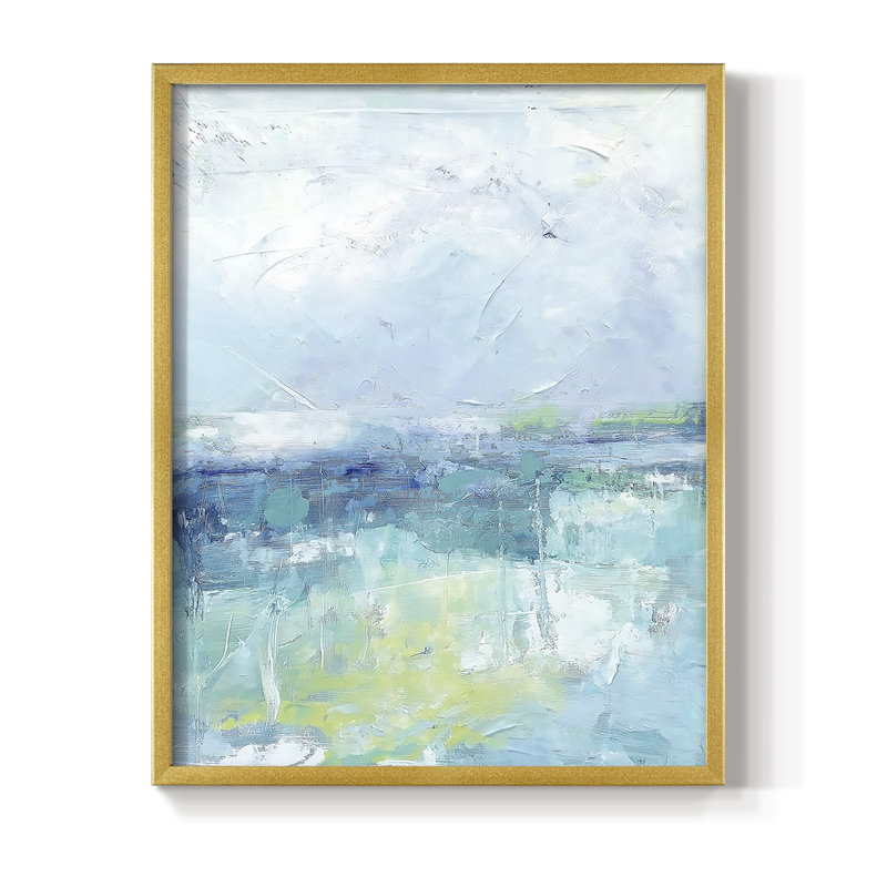 Série ABSTRACT DCCDXV - reproduction encadrée de qualité supérieure - prête à être accrochée - aucun clou requis, Doré