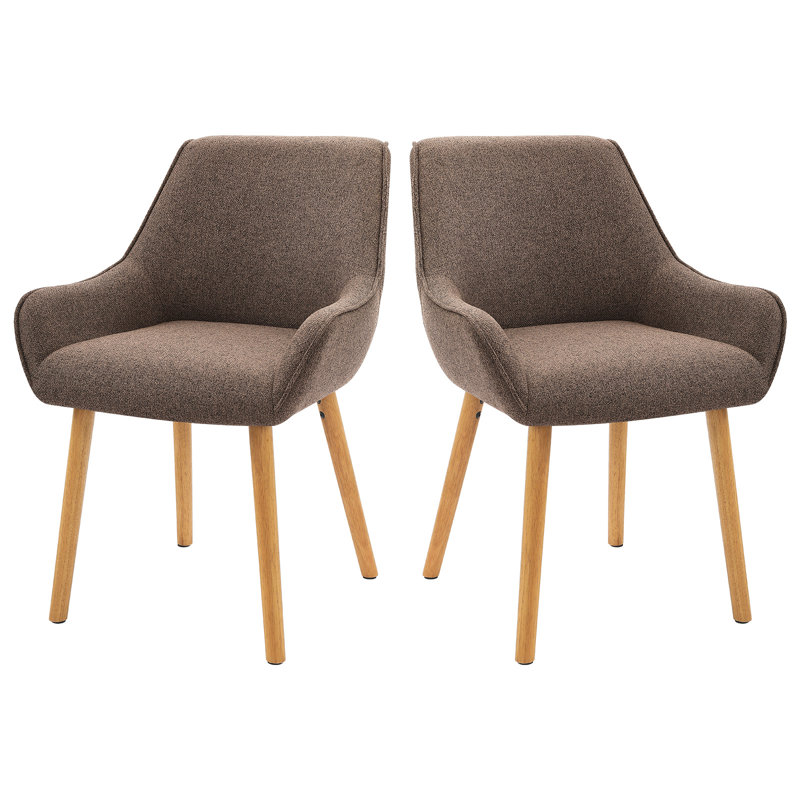 50cm H Upholstered Upholstered Back Armchair, Mocha Brown, Mocha Brown