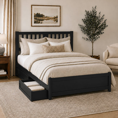 Graham Wood Storage Platform Bed