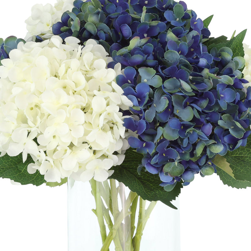 White, Blue And Green Hydrangea Bouquet, Blue/White