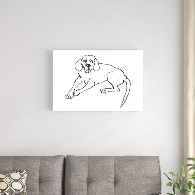 «The Dog III» par Vanessa Binder, reproduction d'art sur toile tendue, H 20 po x l 30 po