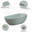 Baignoire de trempage autoportante 69 pouces à surface solide vert turquoise avec trop-plein et bonde escamotable