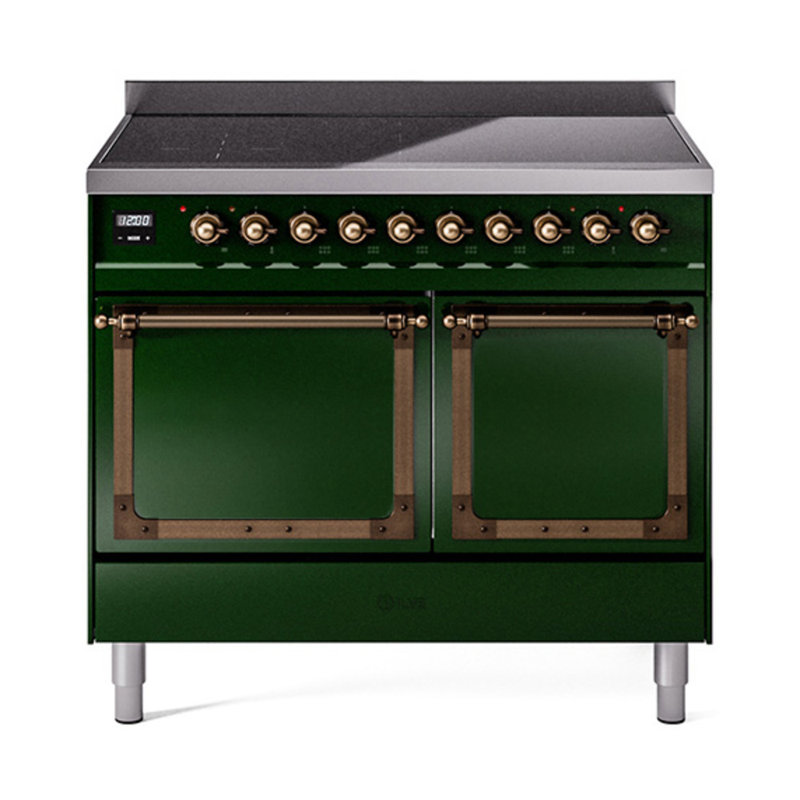 ILVE Nostalgie II Noblesse 40 in Induction Range, Emerald Green/Burnished