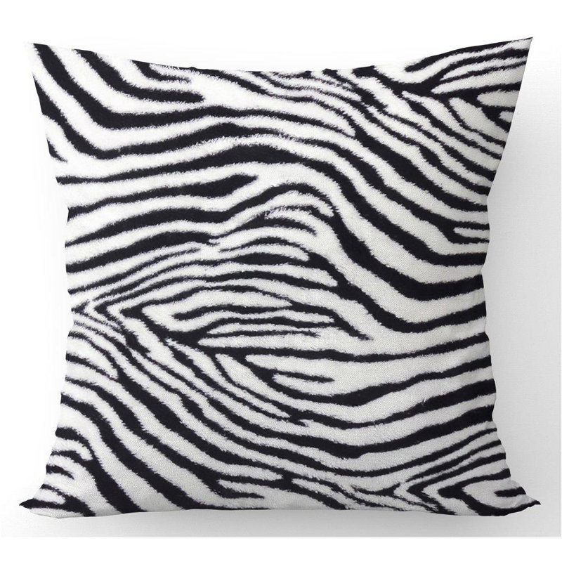 Studebaker Zebra Texture Animal Print Square Throw Cushion