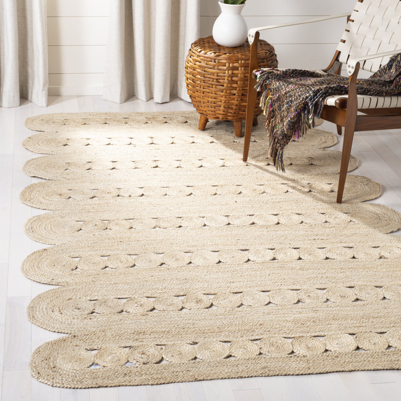 Tapis en jute tissé à la main Hanley, Rectangulaire 3 pi x 5 pi