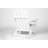 Folding Chair In White With Side Table. Spacious And Relaxing Chair. . To Harsh Weather. Easy Assembly Table, 3, White. Comfortable . Elements. Assemble-1884637648