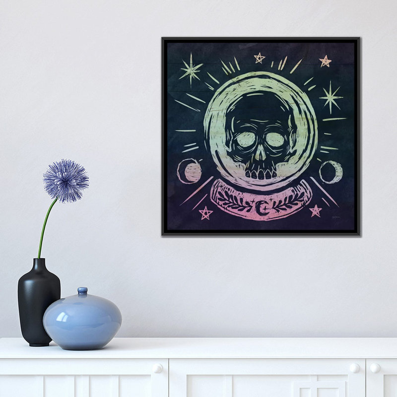 « mystical halloween bijoux iii », reproduction sur toile, H 26 po x l 26 po x P 1,5 po, Toile avec cadre noir, Pas de tapis
