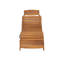 Chaise longue pliante en bois brun avec siège à circulation d'air pour une atmosphère extérieure relaxante et pliable-623267002