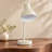 2-Light White Dimmable Modern Cone Table Lamp-976458288