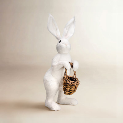 Display Easter Bunny Holding Basket 28"