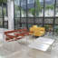 Fauteuil d'appoint Torvehallerne avec structure en acier inoxydable - Design moderne, sièges confortables-1697916614