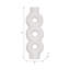 Vase en céramique Cercles empilés texturés, blanc, fantaisie-434503518