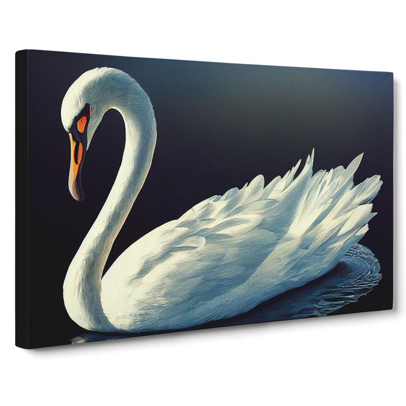 Appealing Swan - Wrapped Canvas, 40cm H x 60cm W x 3cm D