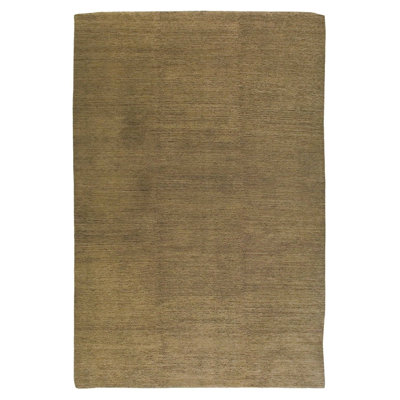 Chenille Wool Area Rug in Brown