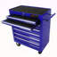 Chariot à outils multifonctionnel avec 7 roulettes - Bleu-121650034