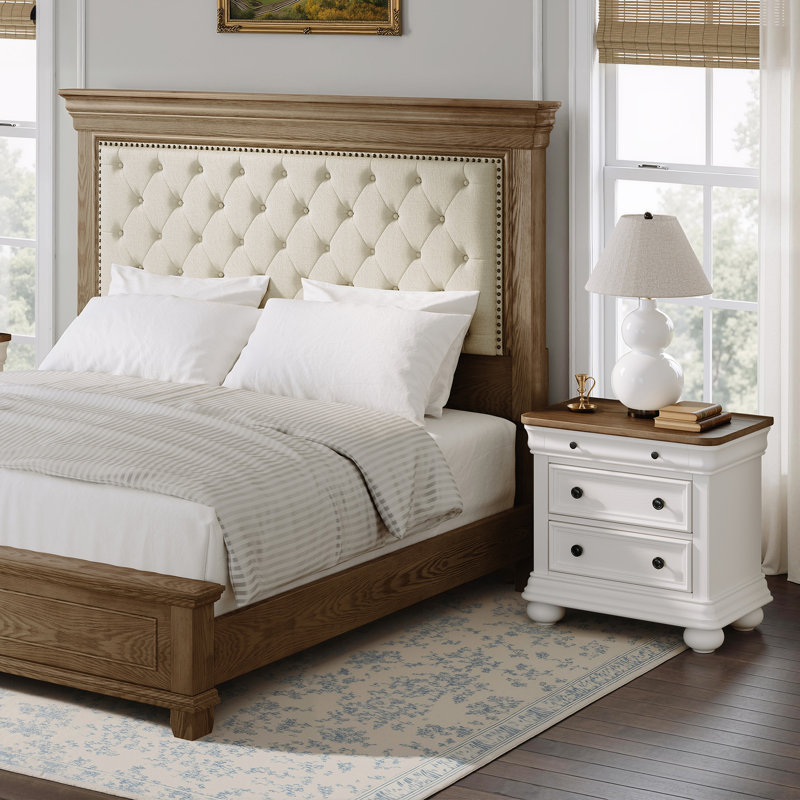 Bilal 26" Wide Classic Solid Wood 3-drawer Nightstand, White