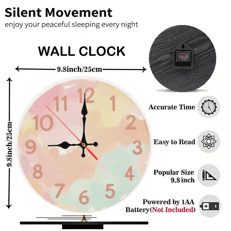 Horloge pastel