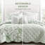 Reversible King Bedding Sets, Polyester Floral Quilt for Modern Home