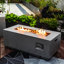 Table de feu rectangulaire de 42 pouces pour l'extérieur - alimentée au propane, chauffage efficace, intensité de flamme réglable, haute, peu encombrante, facile à nettoyer et à entretenir