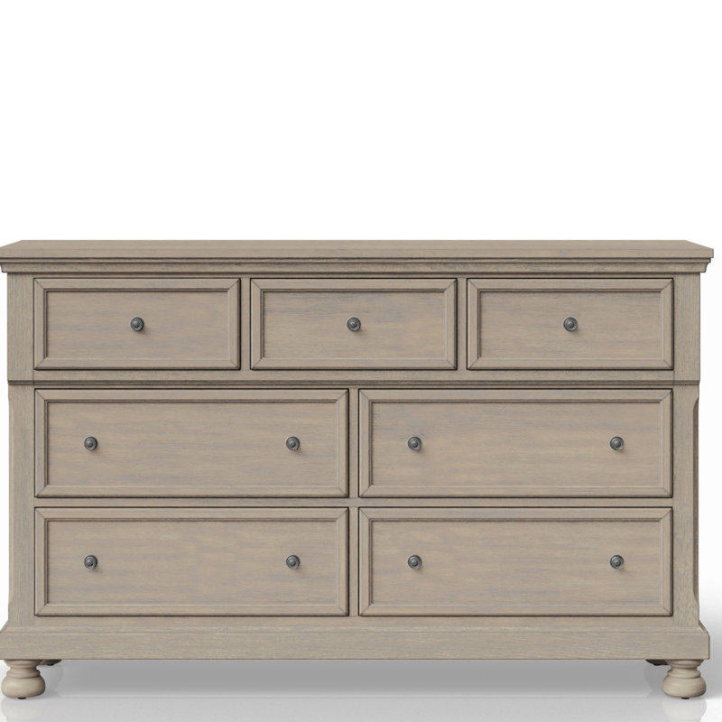 Commode 7 tiroirs pour chambre double 7 tiroirs, Grey