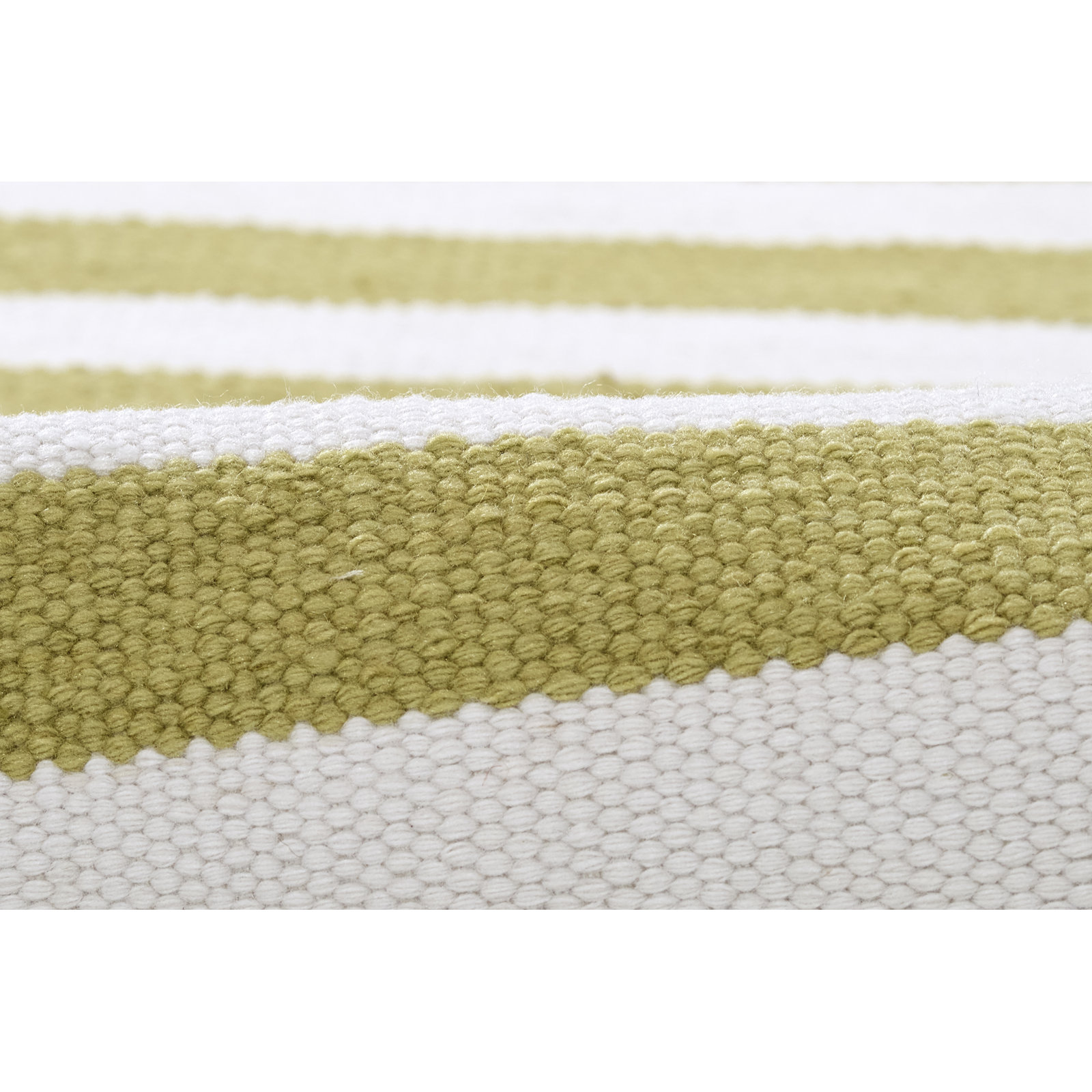 Rockaway Green Hand-Woven Striped Outdoor Rug, 10' X 14'