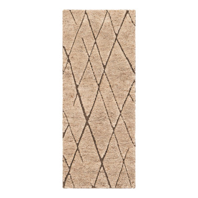 Tureka Hand Knotted Wool Geometric Area Rug 