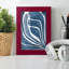«Blue Stylized Leaf I», impression sur papier-985871776-985870943
