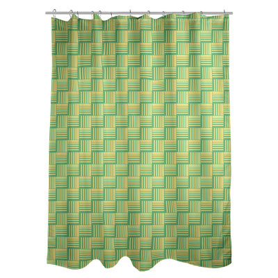 Rideau de douche simple basketweave rayures classic