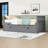Wood Daybed with Drawers and Trundle