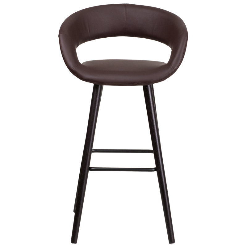 Tabouret de comptoir de 24 po Palafox, Brun, Tabouret de bar (siège d'une hauteur de 29 po)