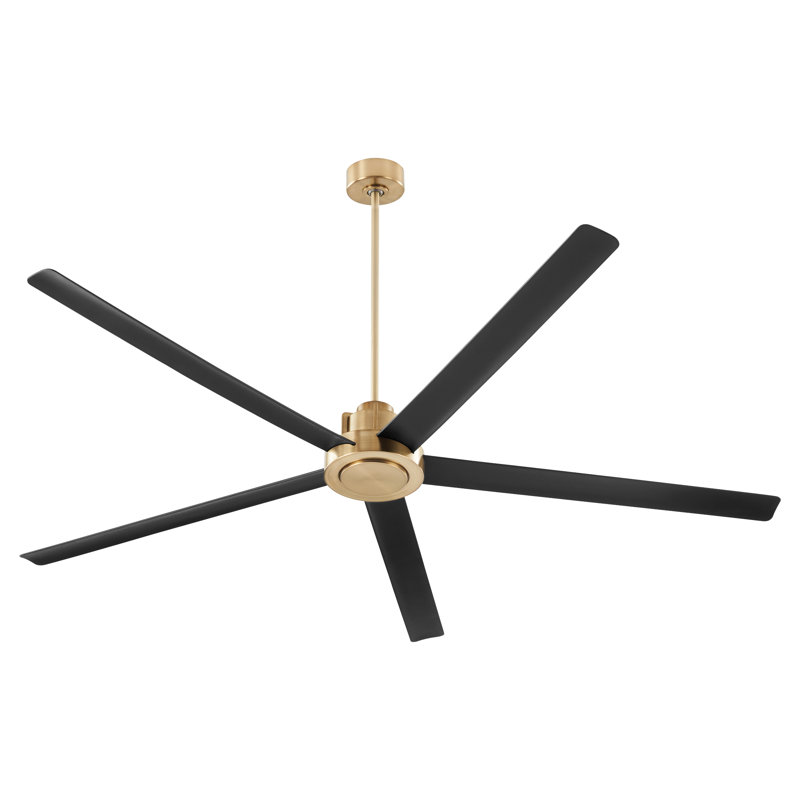 Audey 80'' Ceiling Fan, Gold with Black Blades